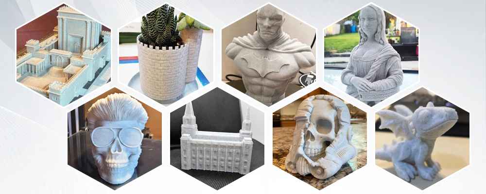 3D print by PLA Marble Filament, Marble filament 3d printer